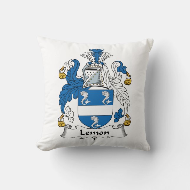 Lemon Family Crest Kussen (Voorkant)
