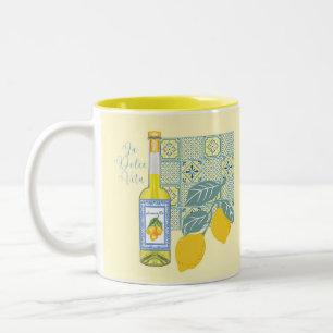 Lemon Farm Retro Tweekleurige Koffiemok