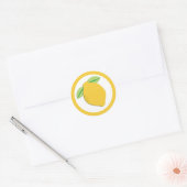 Lemon flavour cirkel sticker labels (Envelop)