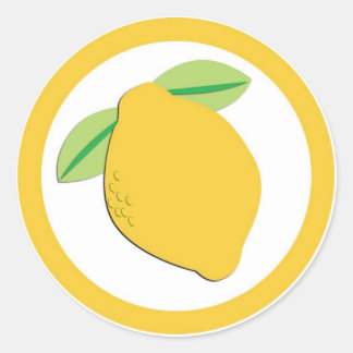Lemon flavour cirkel sticker labels