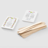 Lemon Floral Amalfi Italiaans huwelijksprogramma Handwaaier (Niet-gemonteerd)