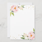 Lemon Floral Baby Shower Invitation Kaart (Achterkant)