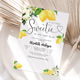 Lemon Floral Baby Shower Invitation Kaart