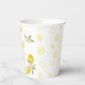 Lemon Floral Birthday Papieren Bekers (Links)
