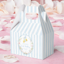 Lemon Floral Blue Birthday Favor Box Bedankdoosjes