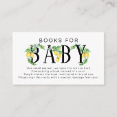 Lemon Floral Blue White Citrus Books for Baby Informatiekaartje (Voorkant)