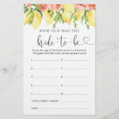 Lemon Floral Bridal Hoe oud was het bruidsspel (Voorkant)