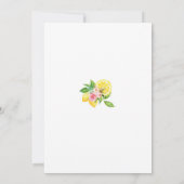 Lemon Floral Bridal Shower Invitation Kaart (Achterkant)