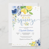 Lemon Floral Bridal Shower Invitation Kaart (Voorkant)