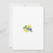 Lemon Floral Bridal Shower Invitation Kaart (Achterkant)