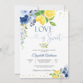 Lemon Floral Bridal Shower Invitation Kaart (Voorkant)