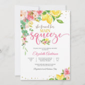 Lemon Floral Bridal Shower Invitation Kaart (Voorkant)