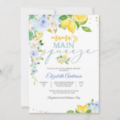 Lemon Floral Bridal Shower Invitation Kaart (Voorkant)