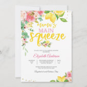 Lemon Floral Bridal Shower Invitation Kaart (Voorkant)