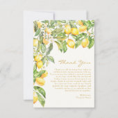 Lemon Floral Dank u kaarten (Voorkant)