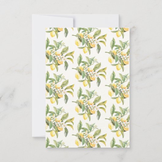 Lemon Floral Dank u kaarten (Achterkant)