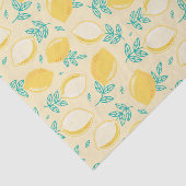 Lemon Floral Fruit Pattern Departementpapier Tissuepapier (Detail)