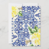 Lemon Floral Mediterraan Vrijgezellenfeest spel Kaart (Achterkant)