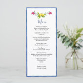 Lemon Floral Mediterranean Amalfi Wedding Menu (Staand voorkant)