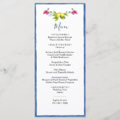 Lemon Floral Mediterranean Amalfi Wedding Menu (Voorkant)