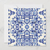 Lemon Floral Mediterranean Bridal Shower Kaart (Achterkant)