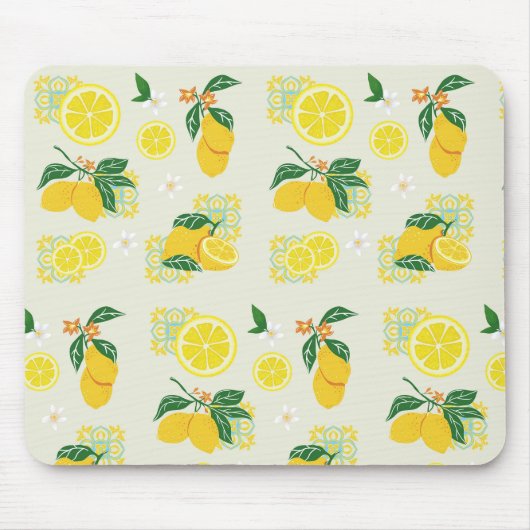 Lemon Floral Muismat (Voorkant)