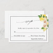 Lemon Floral no Meal RSVP V2 (Voorkant / Achterkant)