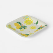 Lemon Floral Papieren Bordje (Gebogen)