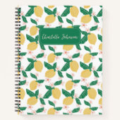 Lemon Floral Personalized Notitieboek (Voorkant)