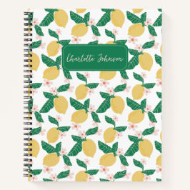 Lemon Floral Personalized Notitieboek