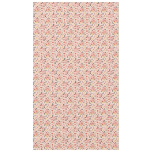 Lemon  Floral pink Peony rustic Pattern  Tafelkleed (Voorkant)