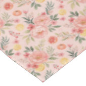 Lemon  Floral pink Peony rustic Pattern  Tafelkleed (Gekanteld)