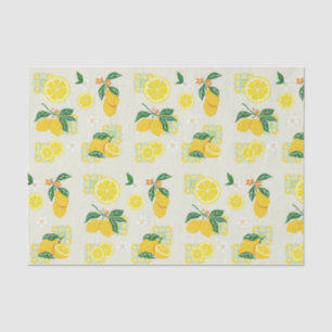 Lemon Floral Tissuepapier