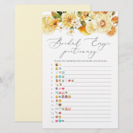 Lemon floral vrijgezellenfeest emoji pictionary ga