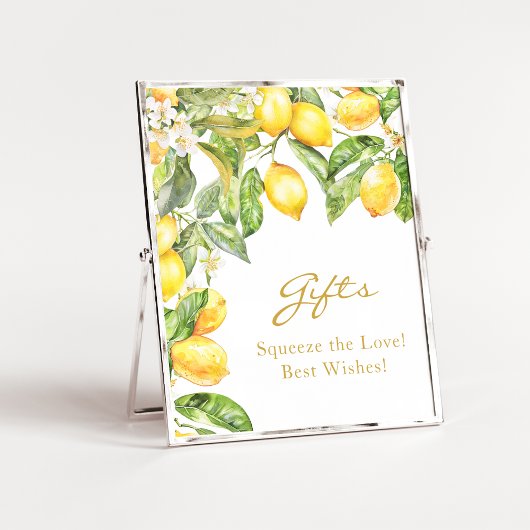 Lemon Floral Vrijgezellenfeest Gifts Poster