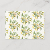 Lemon Floral Vrijgezellenfeest Informatiekaartje (Achterkant)