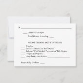 Lemon Floral w Meal RSVP-kaart RSVP Kaartje (Achterkant)