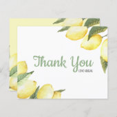 Lemon Floral Waterverf Hartelijk dank (Voorkant / Achterkant)