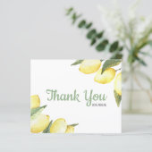 Lemon Floral Waterverf Hartelijk dank (Staand voorkant)