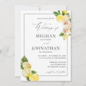 Lemon Floral Wedding Kaart (Voorkant)