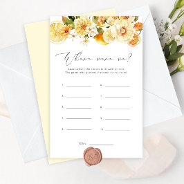 Lemon floral Where was we vrijgezellenfeest game