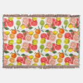 Lemon  Floral white daisy Pattern  Deken (Voorkant)