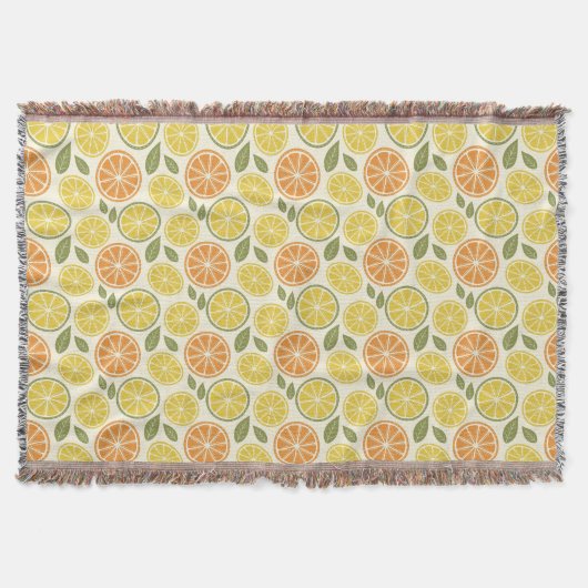 Lemon Floral white daisy Pattern Deken (Voorkant)