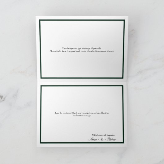 Lemon Floral White Wedding Folded Bedankt (Binnen)