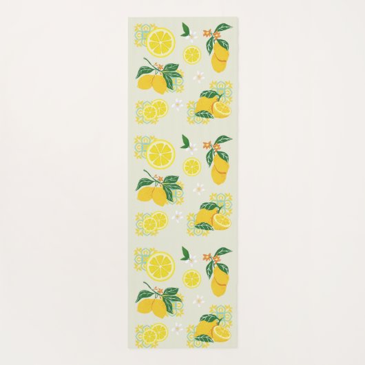 Lemon Floral Yogamat (Achterkant)