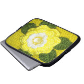 Lemon Flower Artisan Haakprint Electronics Bag Laptop Sleeve (Voorkant onderkant)