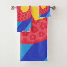 Lemon Flower Bord Bad Handdoek