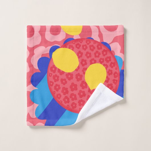 Lemon Flower Bord Bad Handdoek (Wasdoekje)