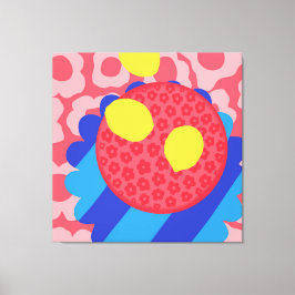 Lemon Flower Bord Canvas Afdruk