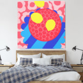 Lemon Flower Bord Canvas Afdruk (Insitu (Slaapkamer))